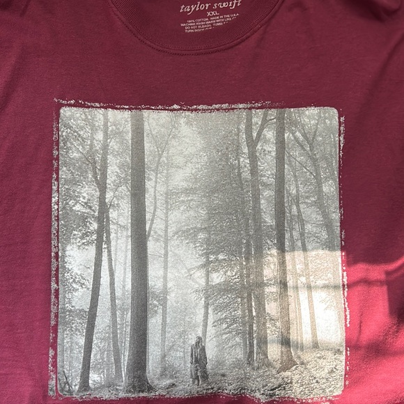 Taylor Swift merch folklore album long sleeve crop top NEW size XXL - Picture 1 of 5